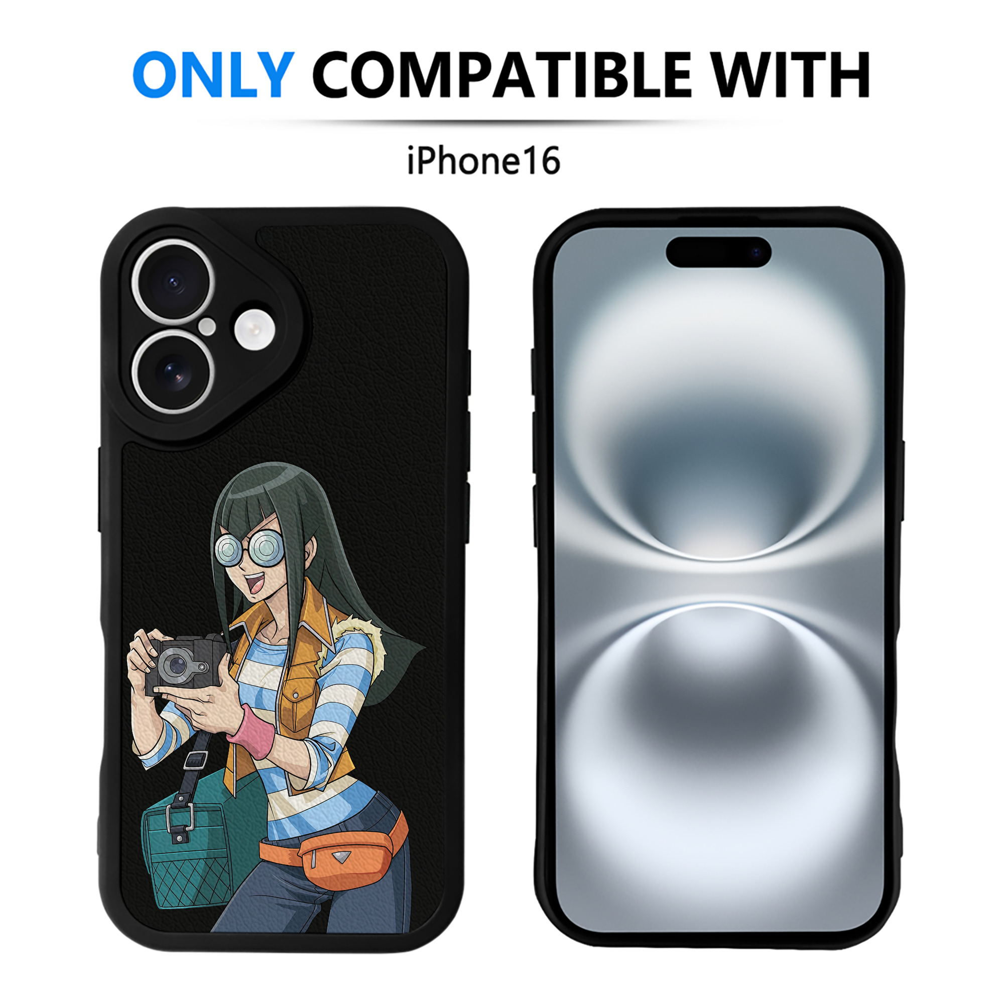 （画像用） 遊☆戯☆王 Yu-Gi-Oh! 【iPhone 16シリーズ対応】シリコンスマホケース（レザー調） 材質：シリコン